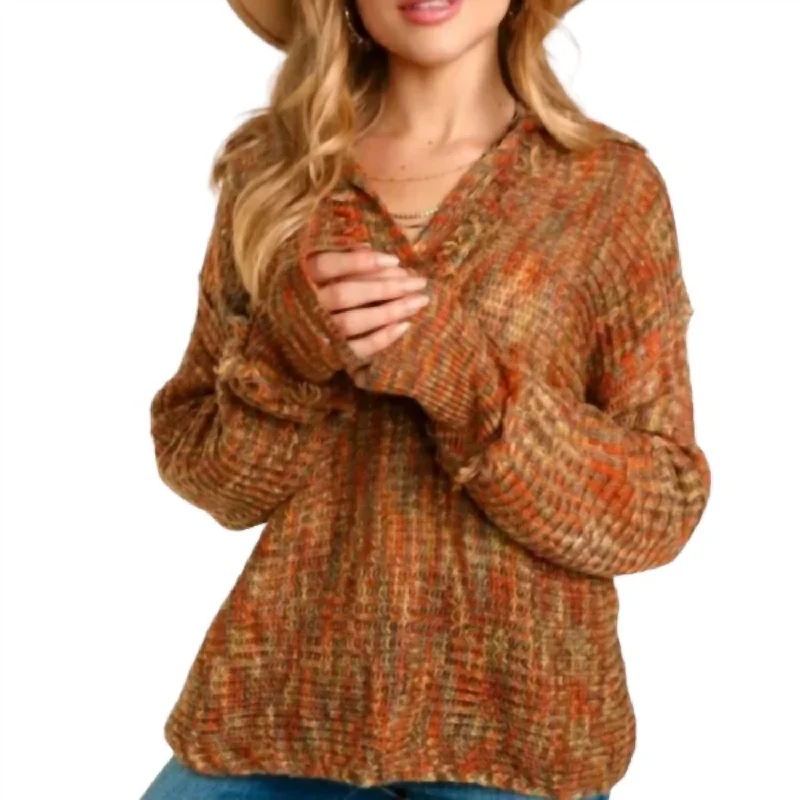 Fringe Sweater In Multi