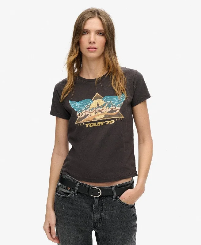 70s Rock Band Cap Sleeve Tshirt | Blackboard